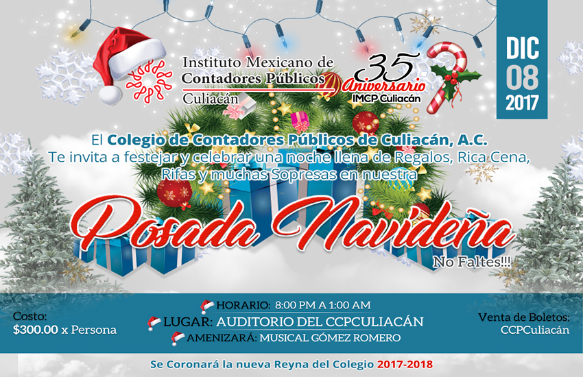 Invitacion Posada Final Media Carta