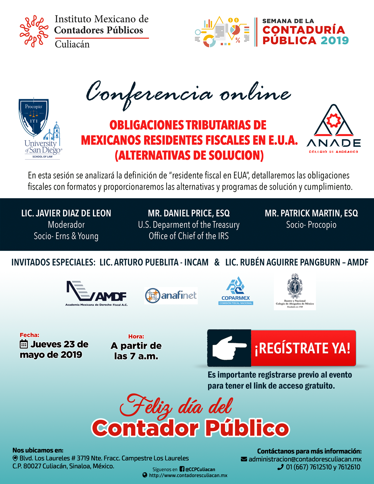 CONFERENCIA MAGISTRAL EN LINEA SCP 2019